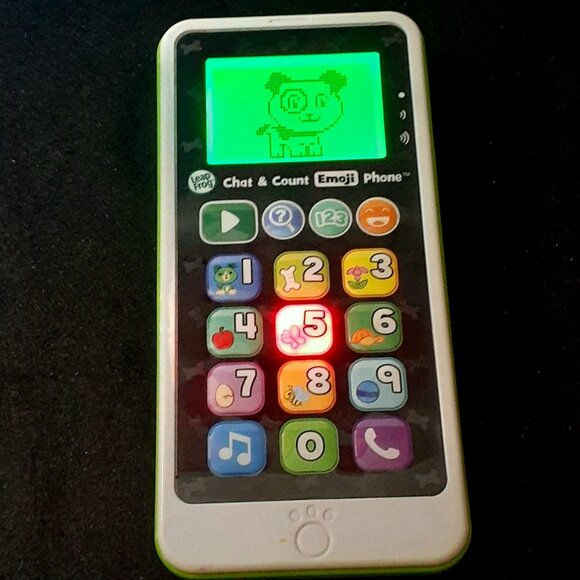 LeapFrog Chat and Count Emoji Phone, Green - Toddler Learning Toy - It Works!! - Picture 2 of 8